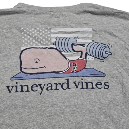 Playera Vineyard Vines 2xl Gris Ballena Gym
