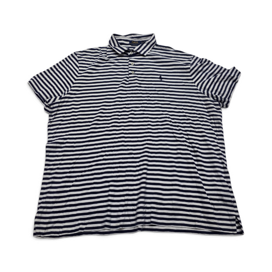 Playera Polo Ralph Lauren 2xl Azul Lineas