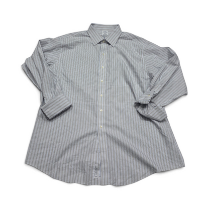 Camisa Brooks Brothers 2xl Linea Azul, Blanco Gris