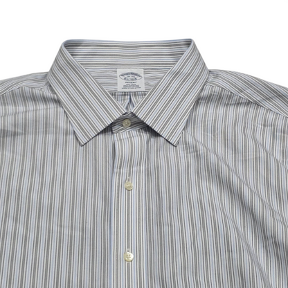Camisa Brooks Brothers 2xl Linea Azul, Blanco Gris