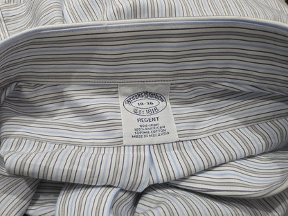 Camisa Brooks Brothers 2xl Linea Azul, Blanco Gris