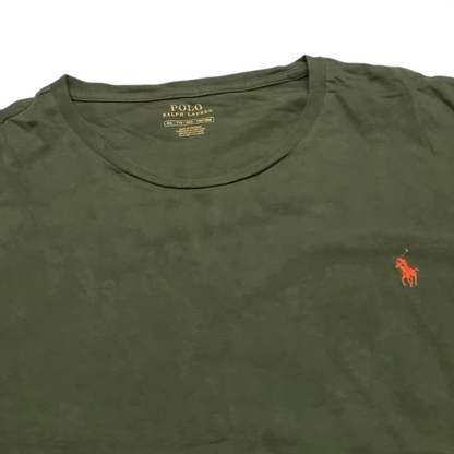 Playera Ralph Lauren 2xl Verde Poy Naranja