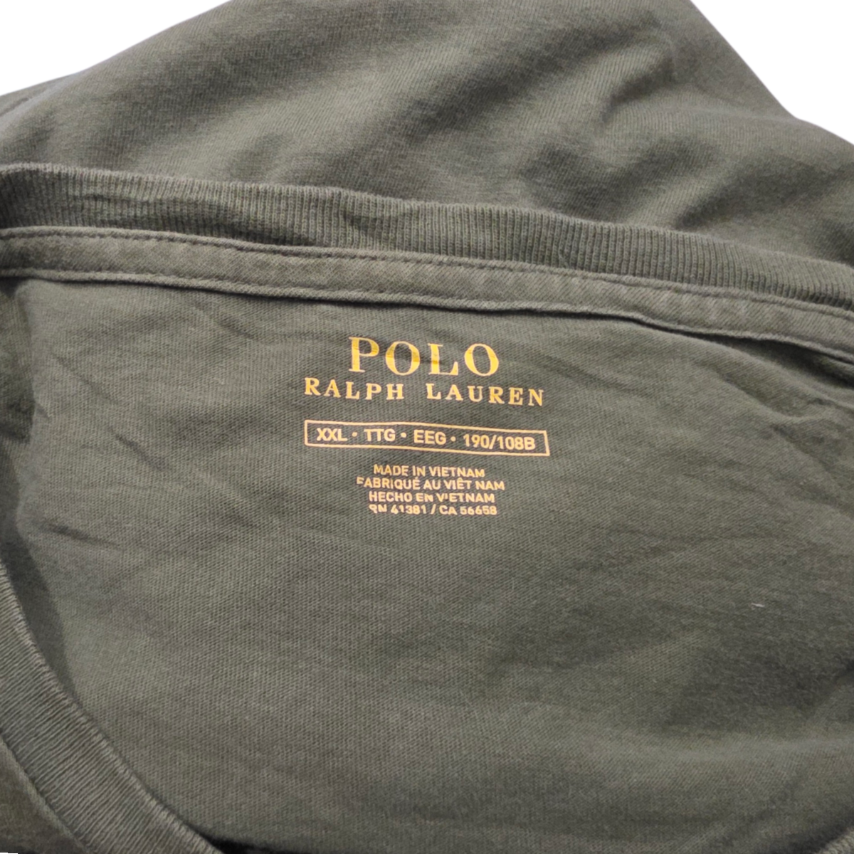 Playera Ralph Lauren 2xl Verde Poy Naranja