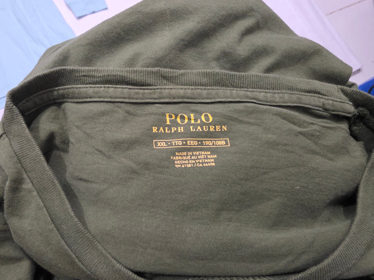 Playera Ralph Lauren 2xl Verde Poy Naranja