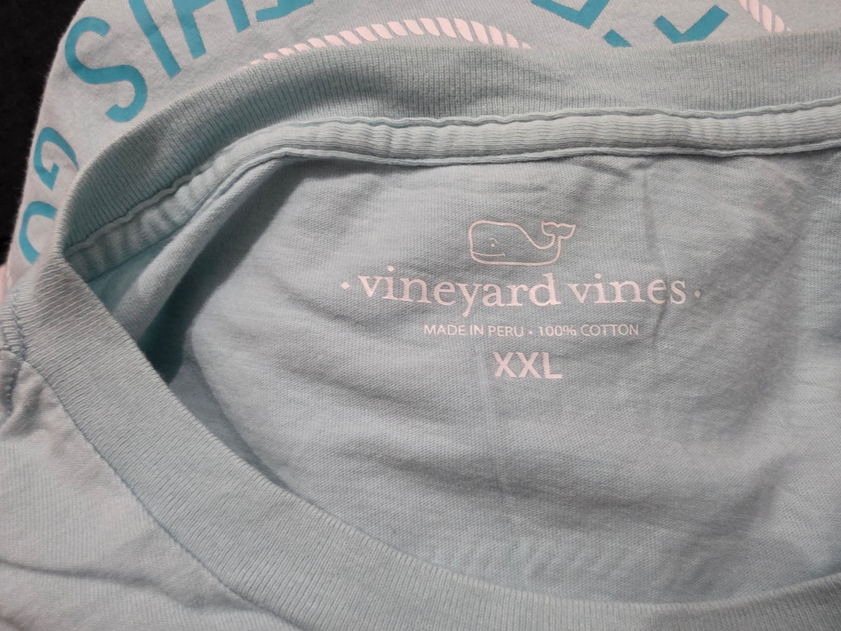 Playera Vineyard Vines 2xl Azul Claro Manga Larga