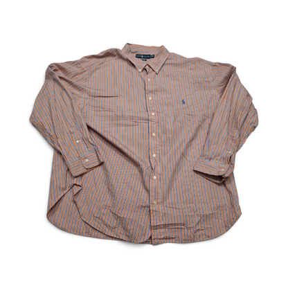 Camisa Ralph Lauren 3xl Linea Naranja Pony Azul