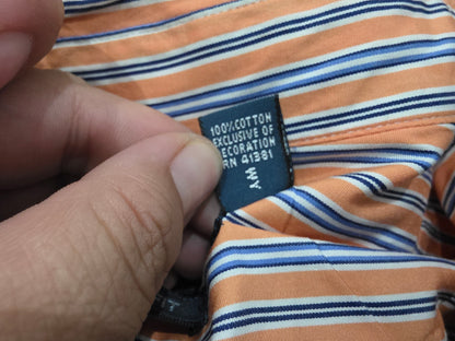 Camisa Ralph Lauren 3xl Linea Naranja Pony Azul