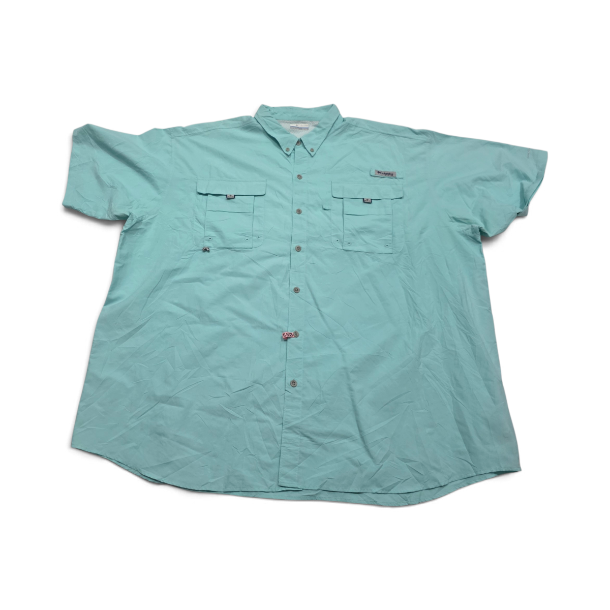 Camisa Columbia 4xl Azul Claro Manga Corta