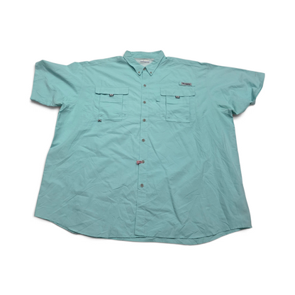 Camisa Columbia 4xl Azul Claro Manga Corta