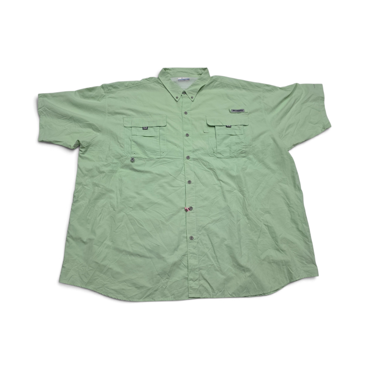 Camisa Columbia 4xl Verde Limon Manga Corta