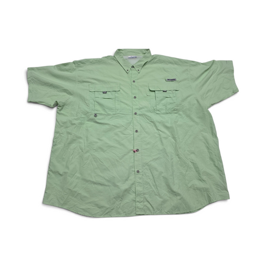 Camisa Columbia 4xl Verde Limon Manga Corta