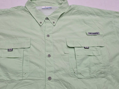 Camisa Columbia 4xl Verde Limon Manga Corta