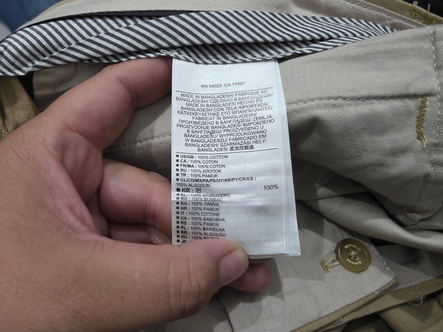 Pantalon Recto Banana Republic 34x34 Cafe