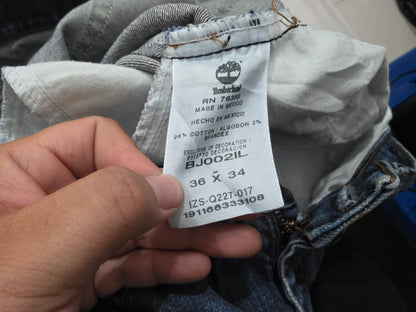 Pantalon Recto Timberland 36x34 Azul