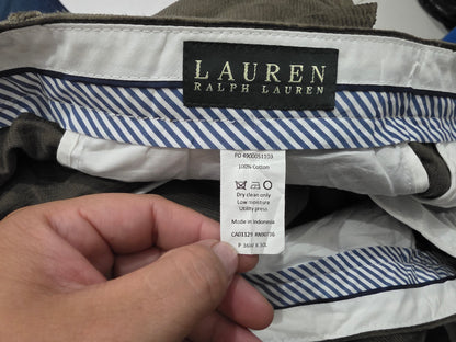 Pantalon Recto Pana Ralph Lauren 36x30 Verde