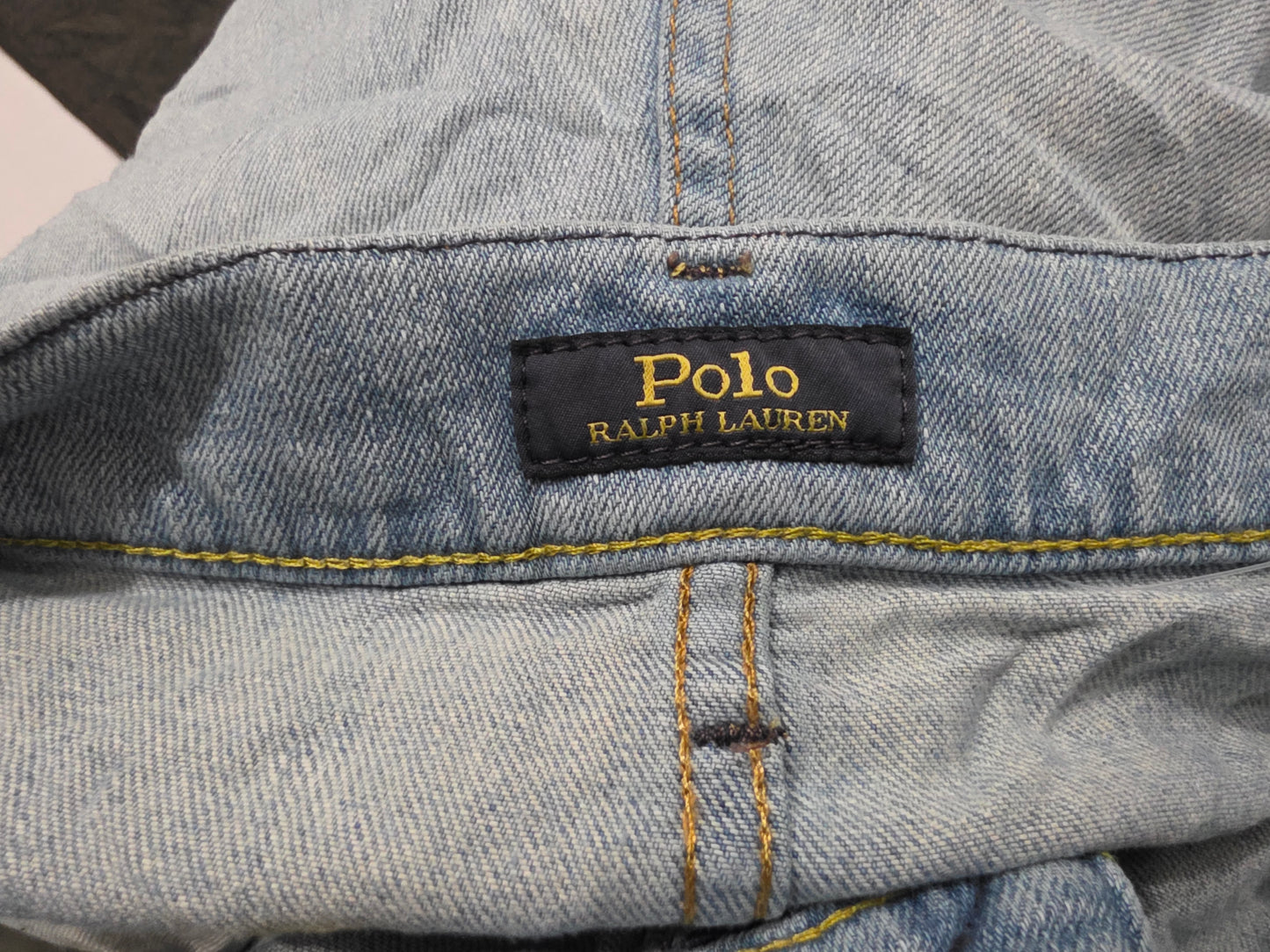 Pantalon Recto Ralph Lauren 40x32 Azul Claro