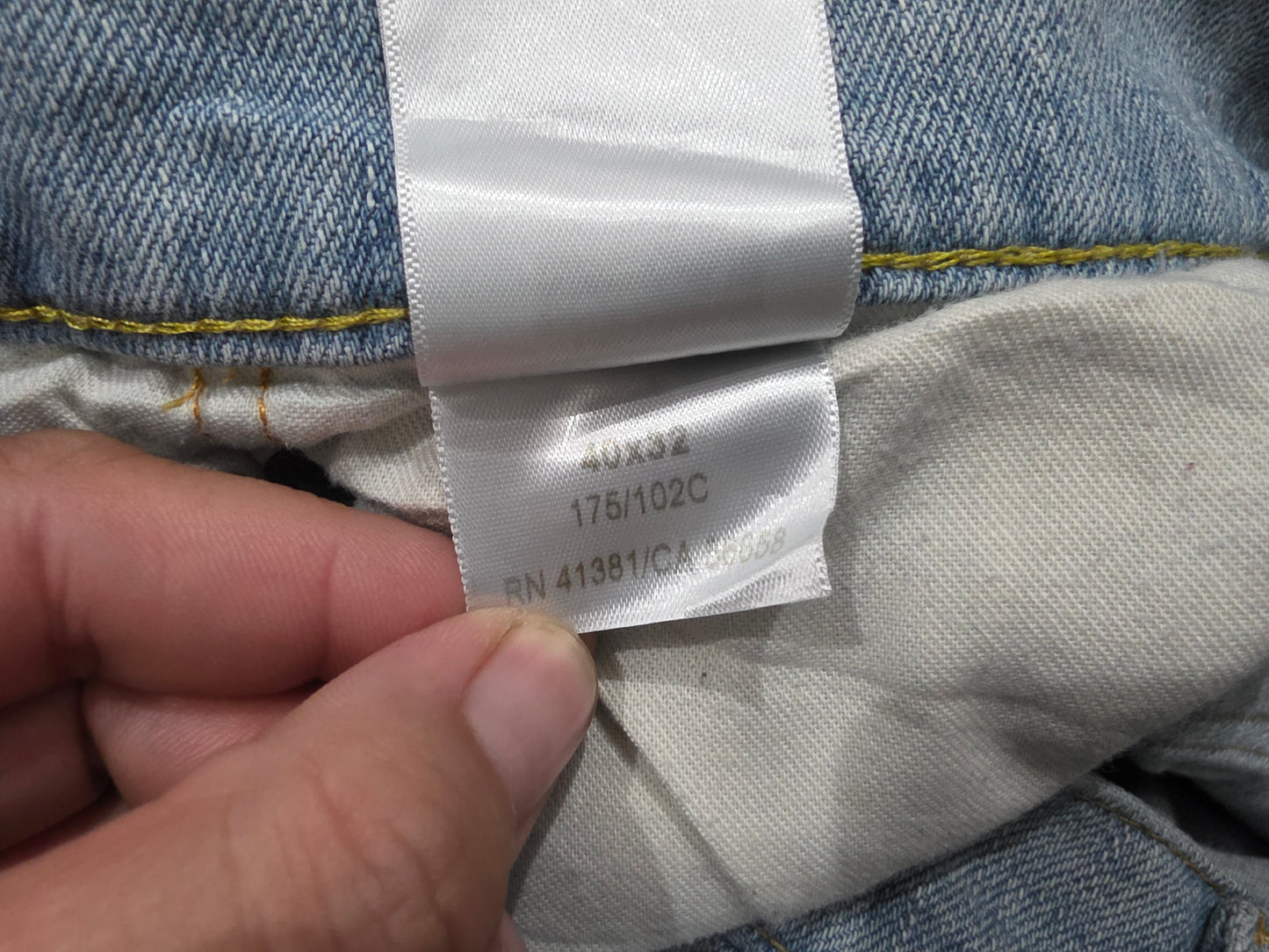 Pantalon Recto Ralph Lauren 40x32 Azul Claro