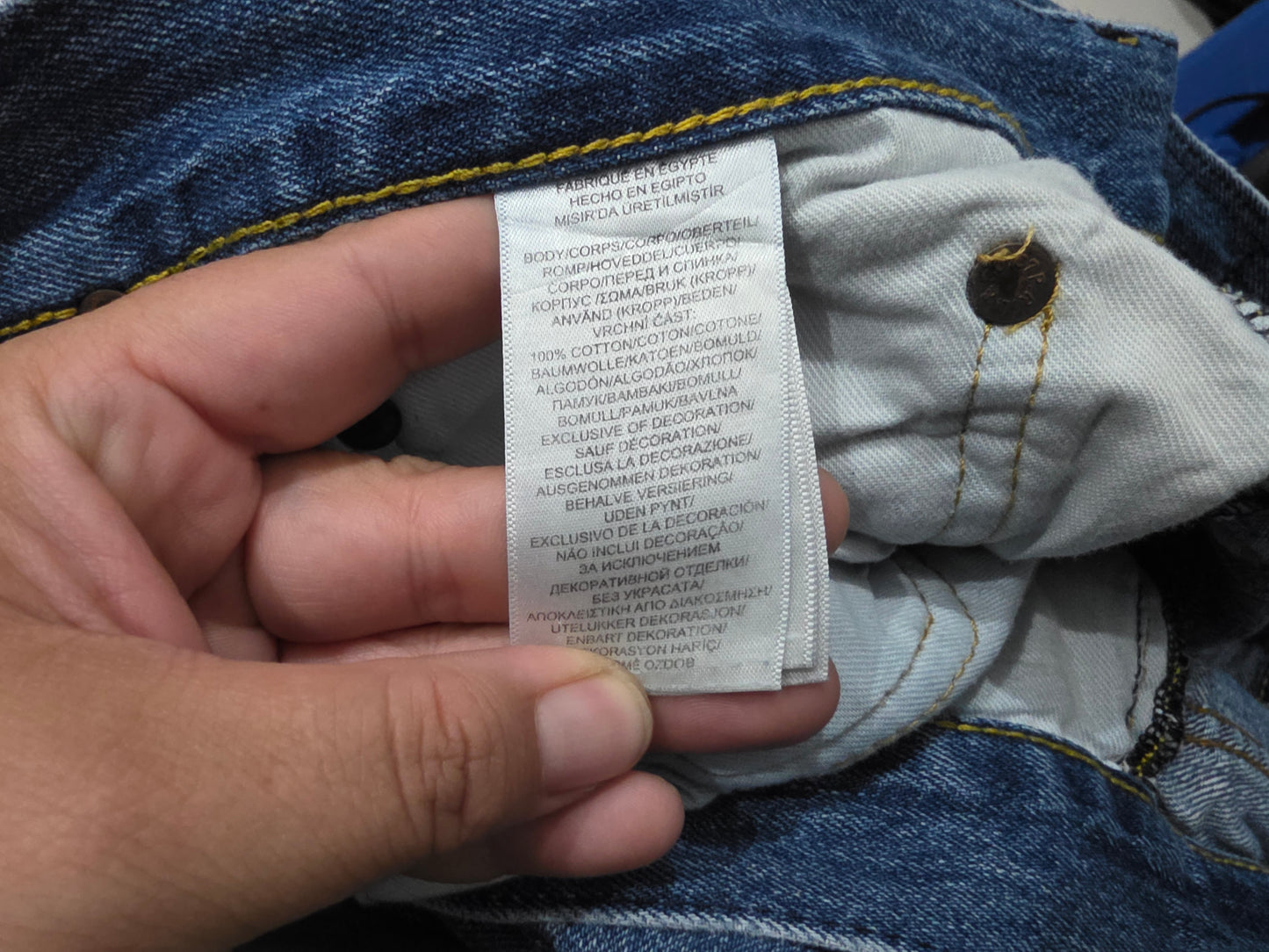 Pantalon Recto Ralph Lauren 40x32 Azul