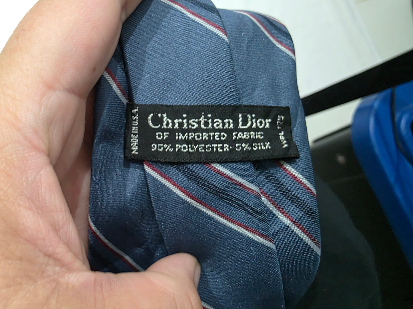 Corbata Christian Dior Azul Lineas