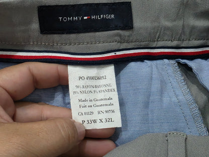 Pantalon Recto Stretch Tommy Hilfiger 33x32 Gris (Usado)
