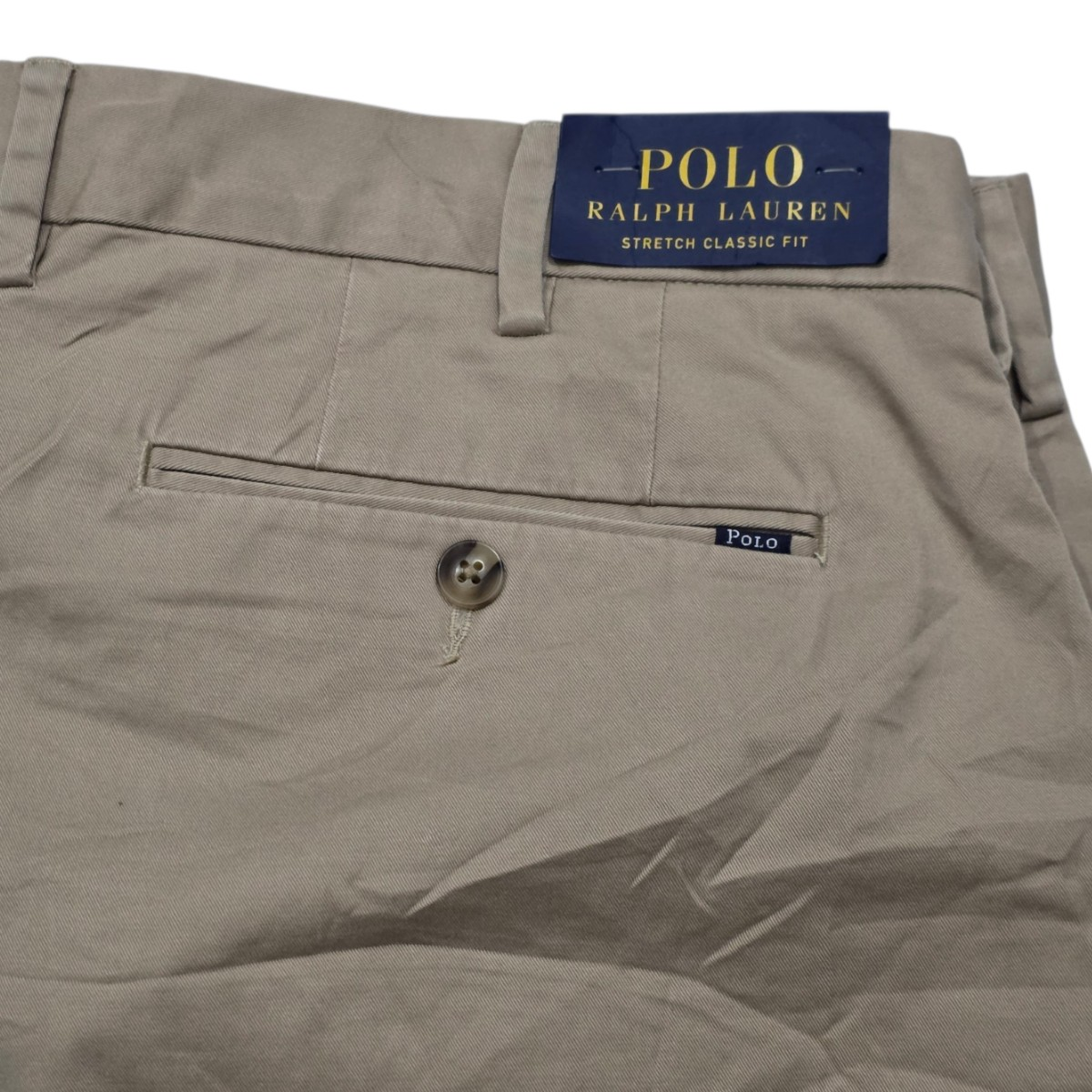 Pantalon Stretch Classic Fit Ralph Lauren 38x30 Cafe (Nuevo)
