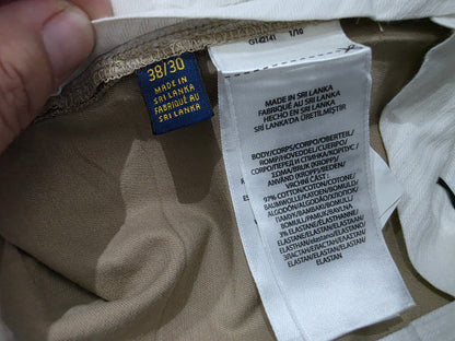 Pantalon Stretch Classic Fit Ralph Lauren 38x30 Cafe (Nuevo)