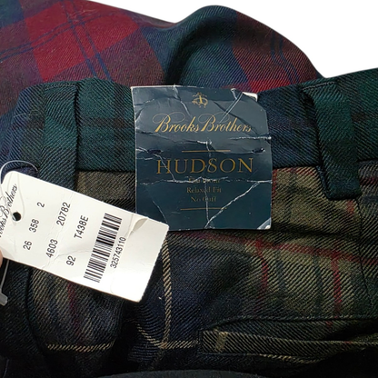 Pantalon Brooks Brothers 40x30 Hudson Relaxed Fit cuadro (NUEVO)