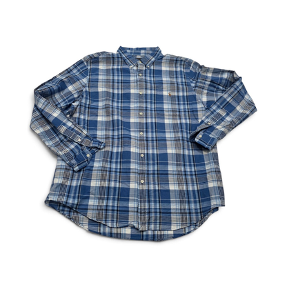 Camisa Ralph Lauren 2xl Classic Fit Cuasro Azul Pony Colores (Usado)