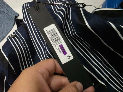 Camisa Karl Lagerfeld 2xl Azul Lineas (NUEVO)