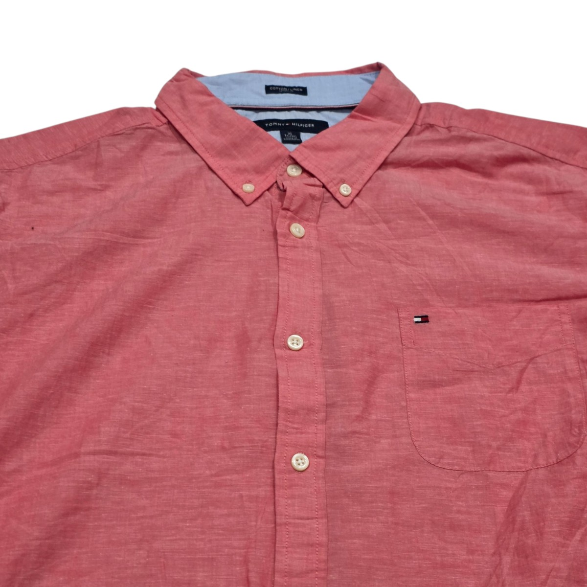 Camisa Tommy Hilfiger Xgrande Xl Rosa Viejo (Usado)