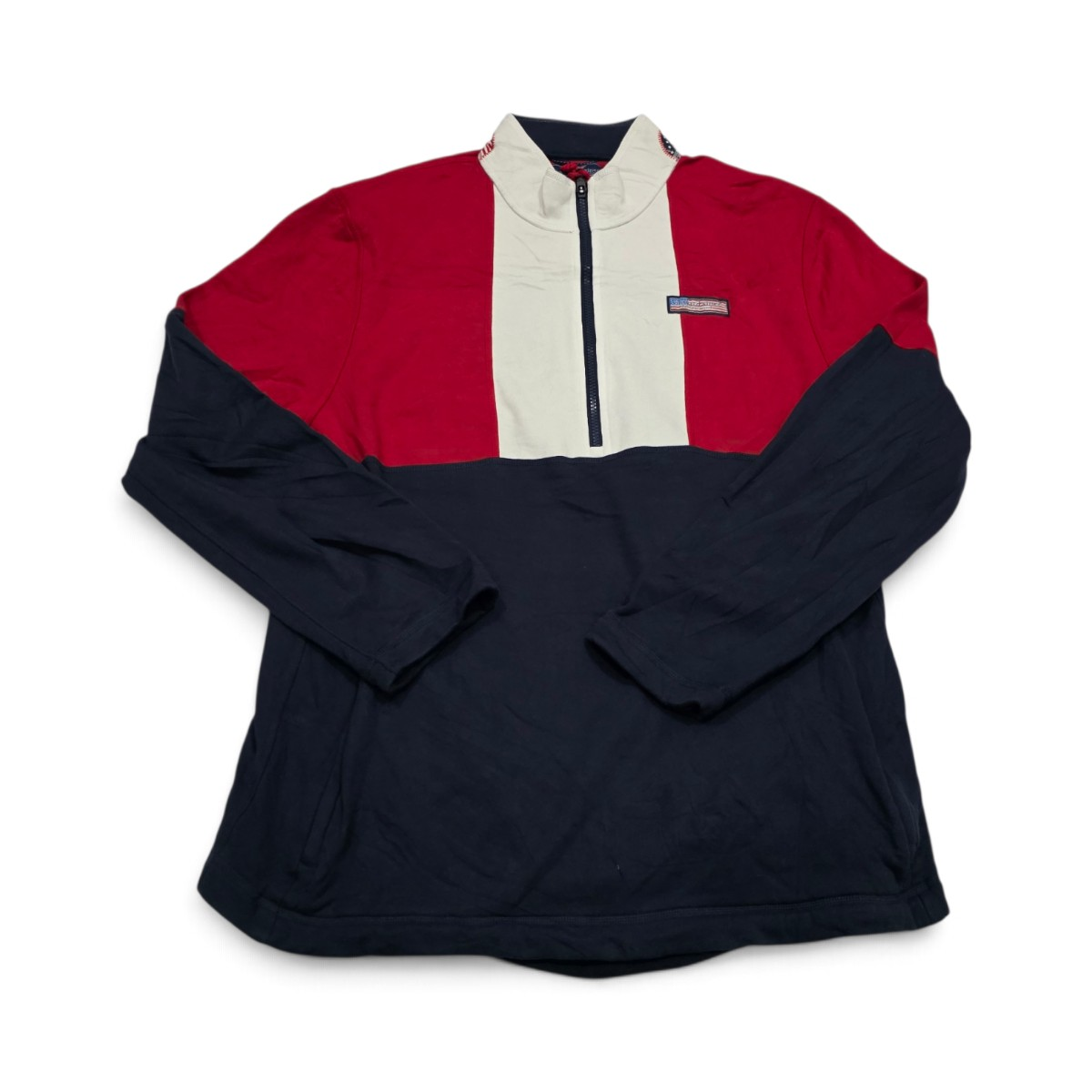 Sudadera Pullovervineyard Vines Xgrande Xl Rojo, Azul Y Rojo (Usado)