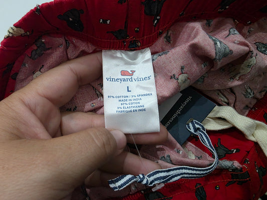 Pijama Vineyard Vines Grande L Rojo Navidad (NUEVO)