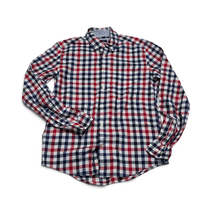Camisa Tommy Hilfiger Mediana M Cuadro Rojo Y Azul (Usado)