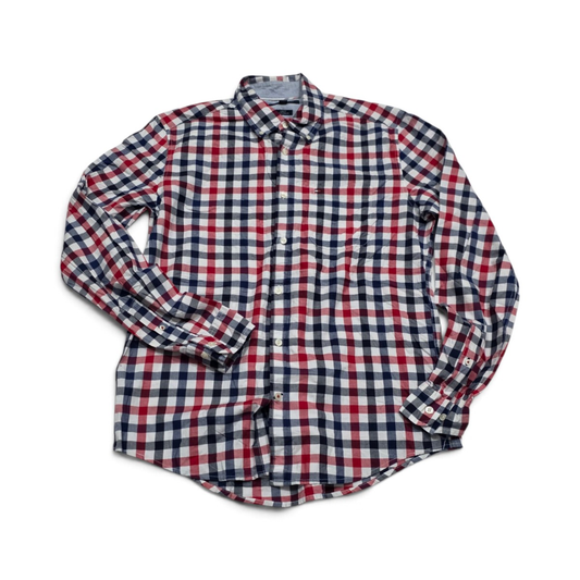 Camisa Tommy Hilfiger Mediana M Cuadro Rojo Y Azul (Usado)