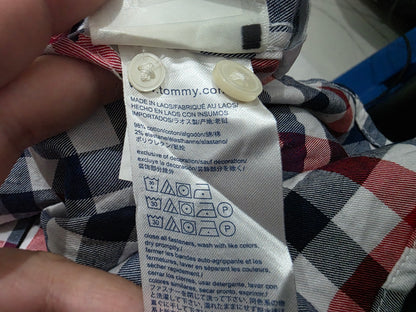 Camisa Tommy Hilfiger Mediana M Cuadro Rojo Y Azul (Usado)