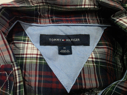 Camisa Tommy Hilfiger Mediana M Cuadro Verde Y Rojo (Usado)