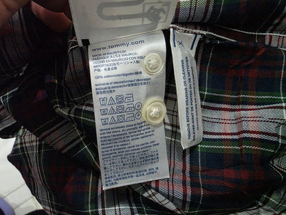 Camisa Tommy Hilfiger Mediana M Cuadro Verde Y Rojo (Usado)