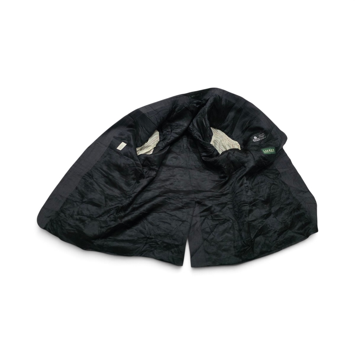 Saco Ralph Lauren Talla 42r Gris Oscuro Lineas (Usado)