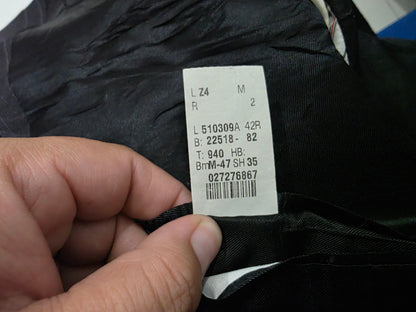 Saco Ralph Lauren Talla 42r Gris Oscuro Lineas (Usado)