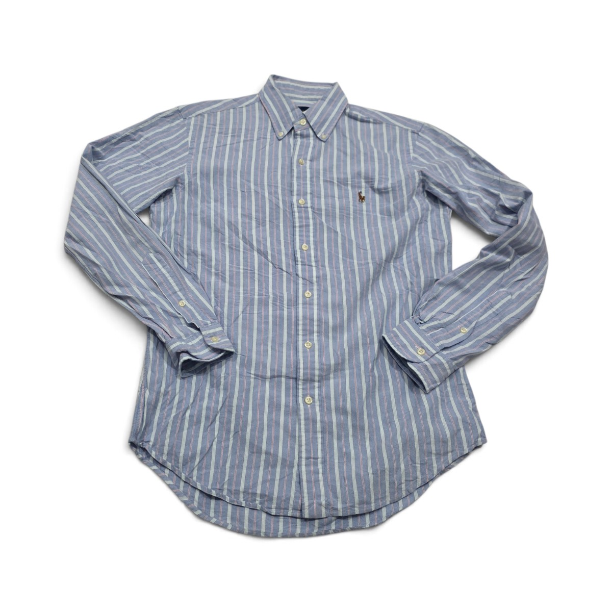 Camisa Ralph Lauren Chico S Linea Azul Y Verde (Usado)