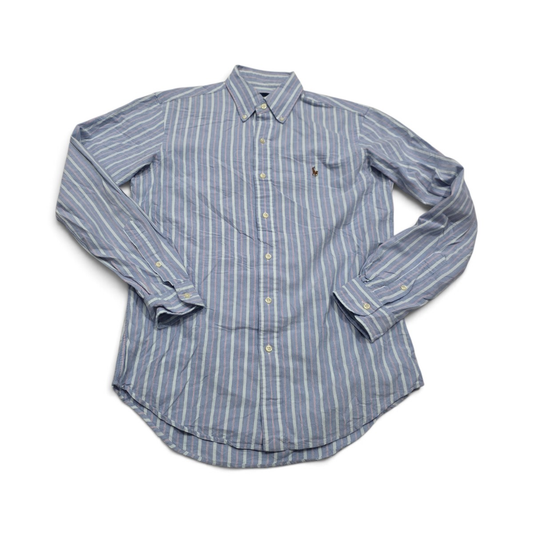 Camisa Ralph Lauren Chico S Linea Azul Y Verde (Usado)