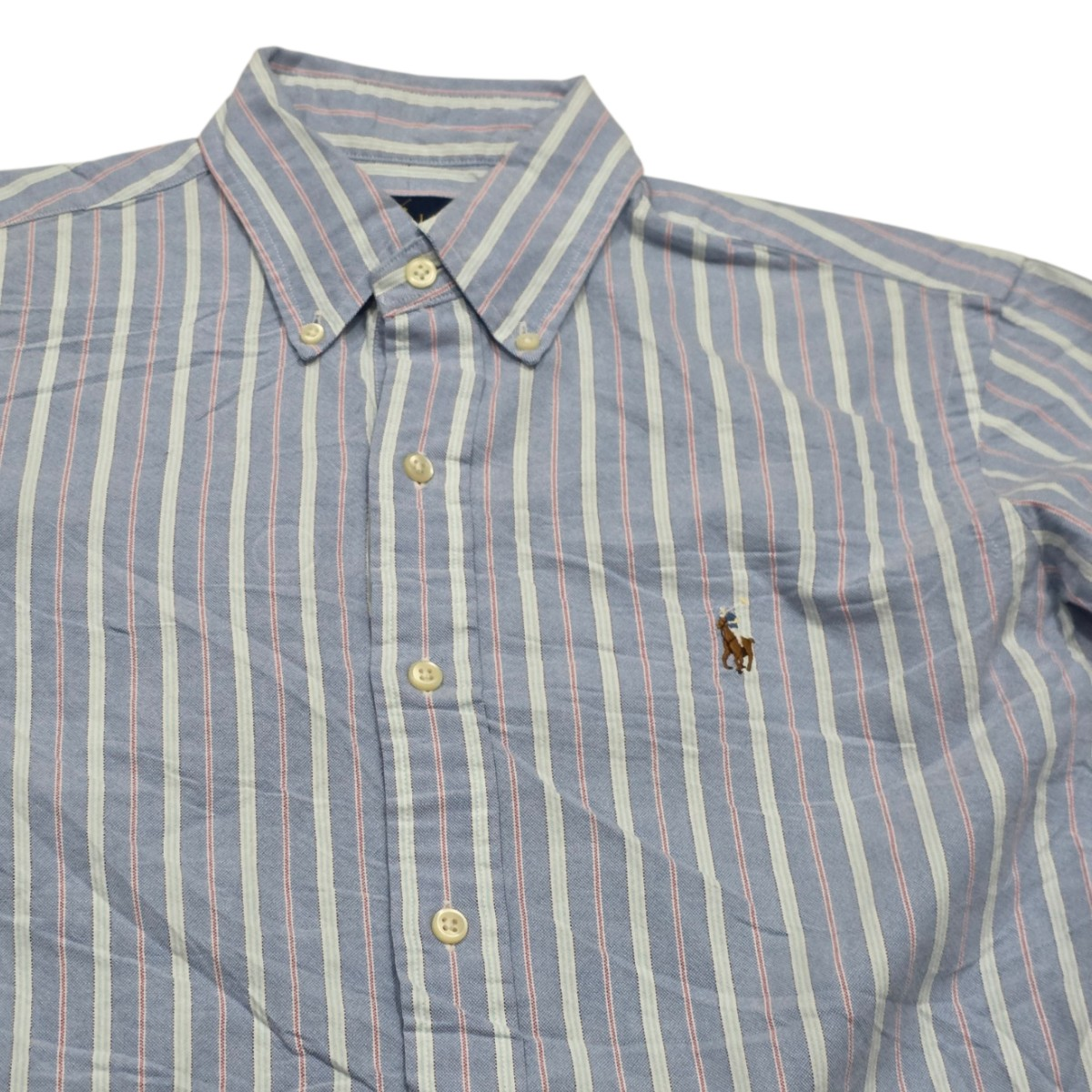 Camisa Ralph Lauren Chico S Linea Azul Y Verde (Usado)