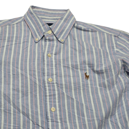 Camisa Ralph Lauren Chico S Linea Azul Y Verde (Usado)