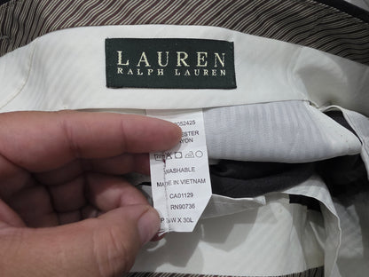 Pantalon Recto De Vestir Ralph Lauren 30x30 Gris