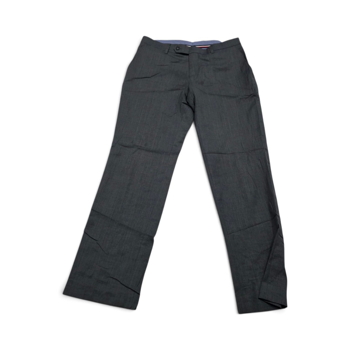 Pantalon Recto De Vestir Tommy Hilfiger 32x30 Gris (Usado)