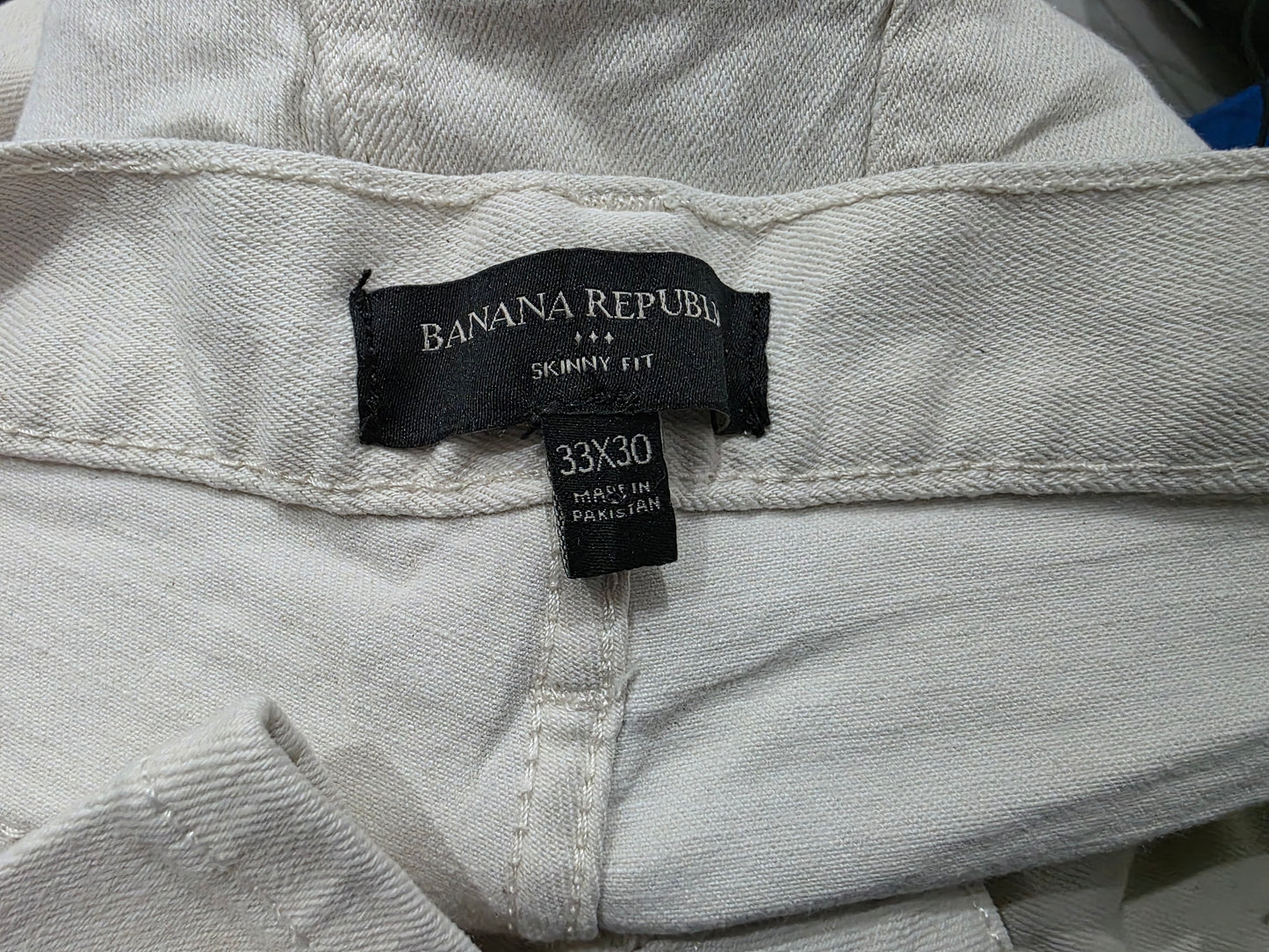 Pantalon Skinny Fit Banana Republic 33x30 Hueso (Usado)