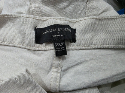 Pantalon Skinny Fit Banana Republic 33x30 Hueso (Usado)