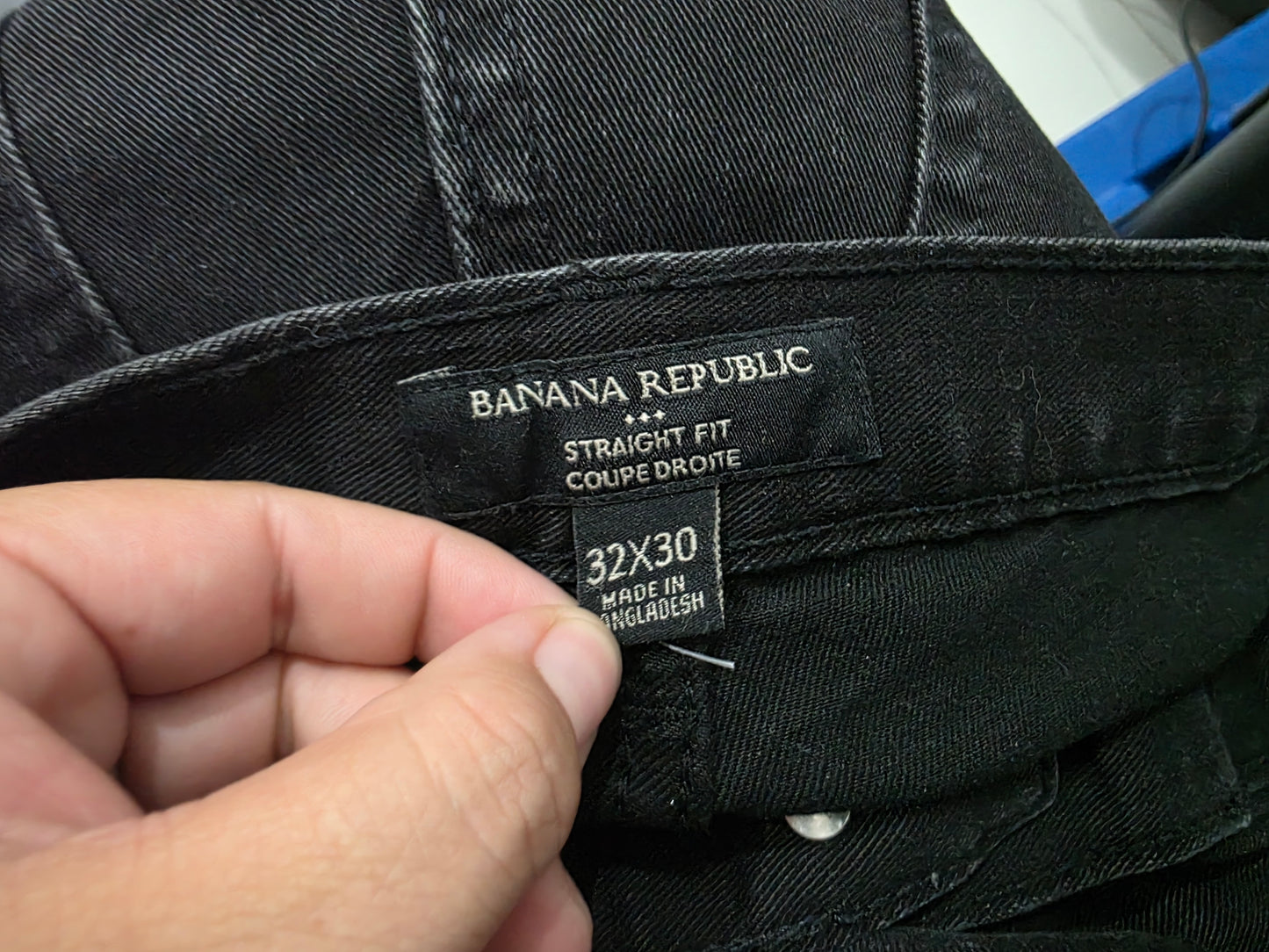 Pantalon Recto Banana Republic 32x30 Negro (Usado)