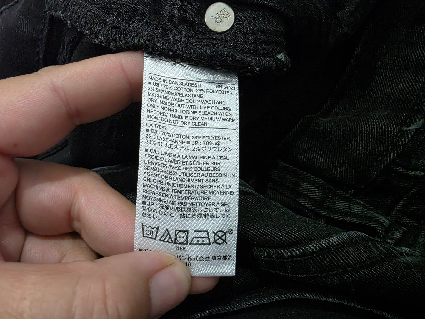 Pantalon Recto Banana Republic 32x30 Negro (Usado)