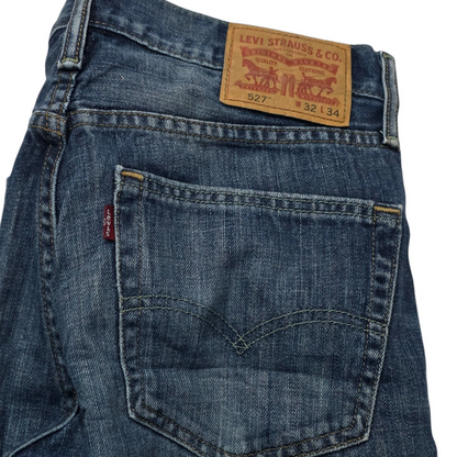 Pantalon Recto Bota Levis 527 32x34 Azul (Usado)